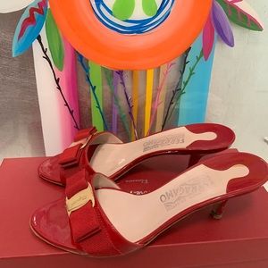 Salvatore Ferragamo authentic slide kitty heels